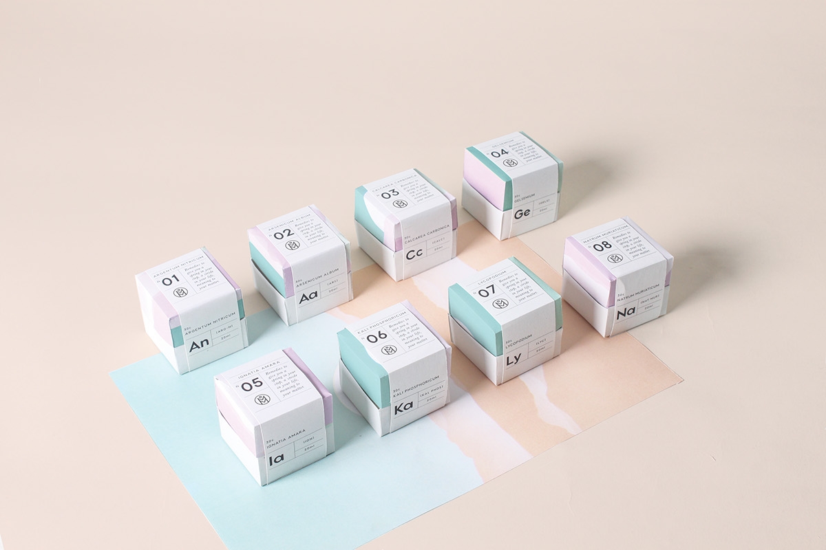 植物順勢療法，全新護理醫藥包裝設計