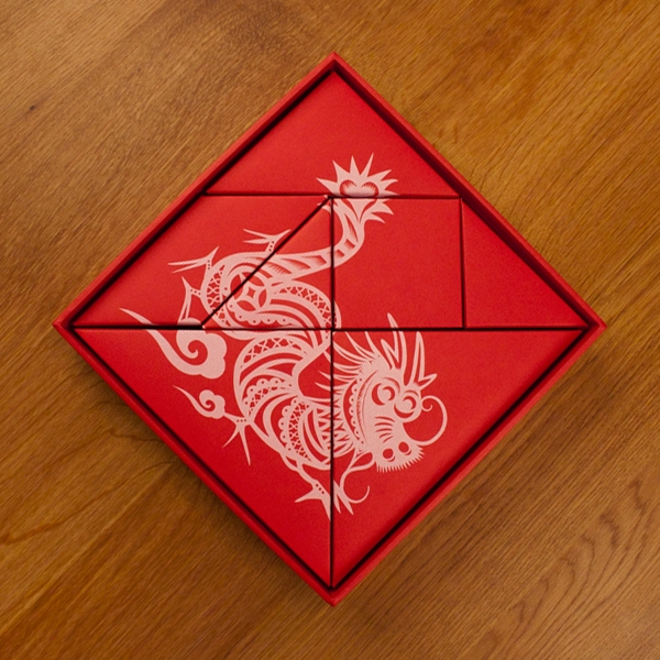 春節(jié)禮品盒包裝設(shè)計(jì)，新年七巧板的妙用