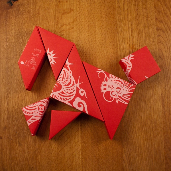 春節(jié)禮品盒包裝設(shè)計(jì)，新年七巧板的妙用