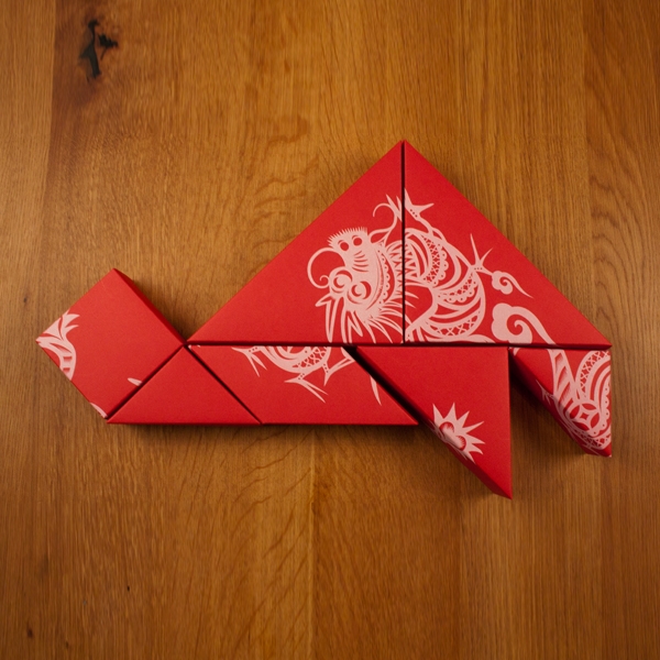 春節(jié)禮品盒包裝設(shè)計(jì)，新年七巧板的妙用