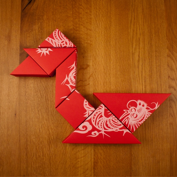 春節(jié)禮品盒包裝設(shè)計(jì)，新年七巧板的妙用