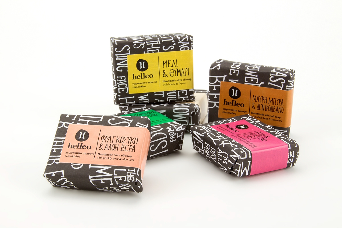 Helleo天然肥皂系列品牌包裝設計，六個肥皂，六個故事