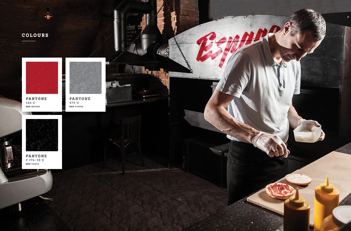 Espaco漢堡、薯條和飲料西餐店品牌包裝設計