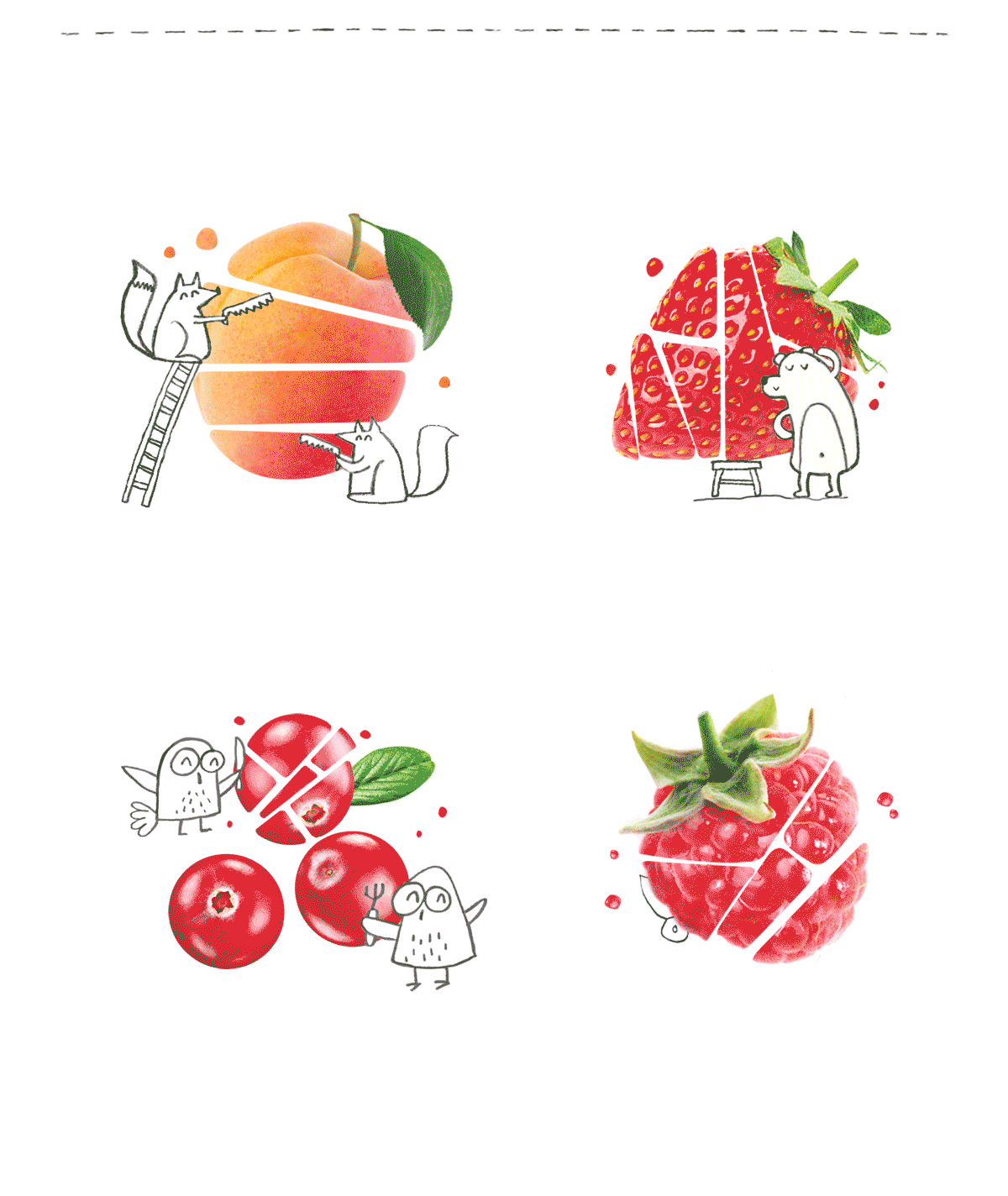 活潑的果醬，漿果包裝設計