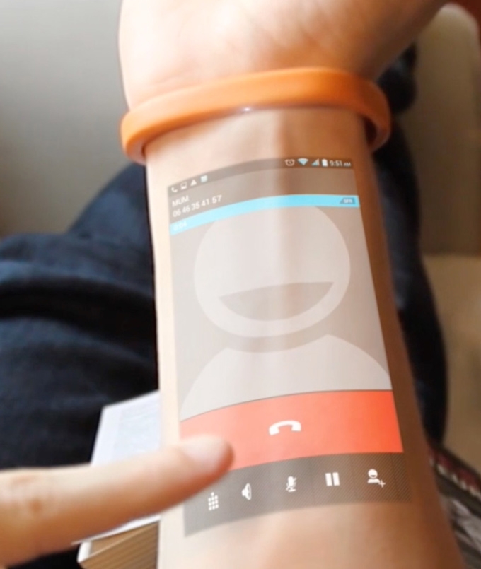 直接在手臂上玩手機？|科技產品設計